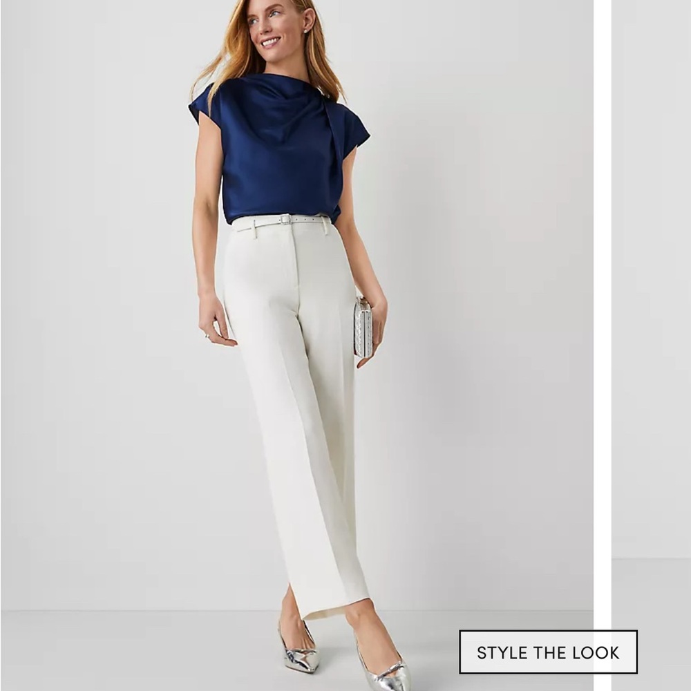 Ann Taylor Petite Straight Ankle Pant in Crepe - NWT